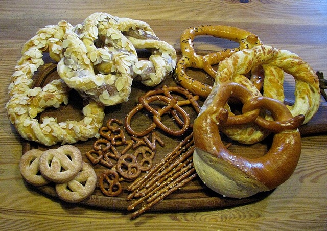 Các loại bánh pretzel khá đa dạng