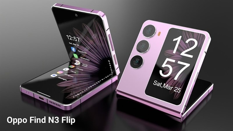 Oppo Find N3 Flip lộ thiết kế mới với cụm ba camera